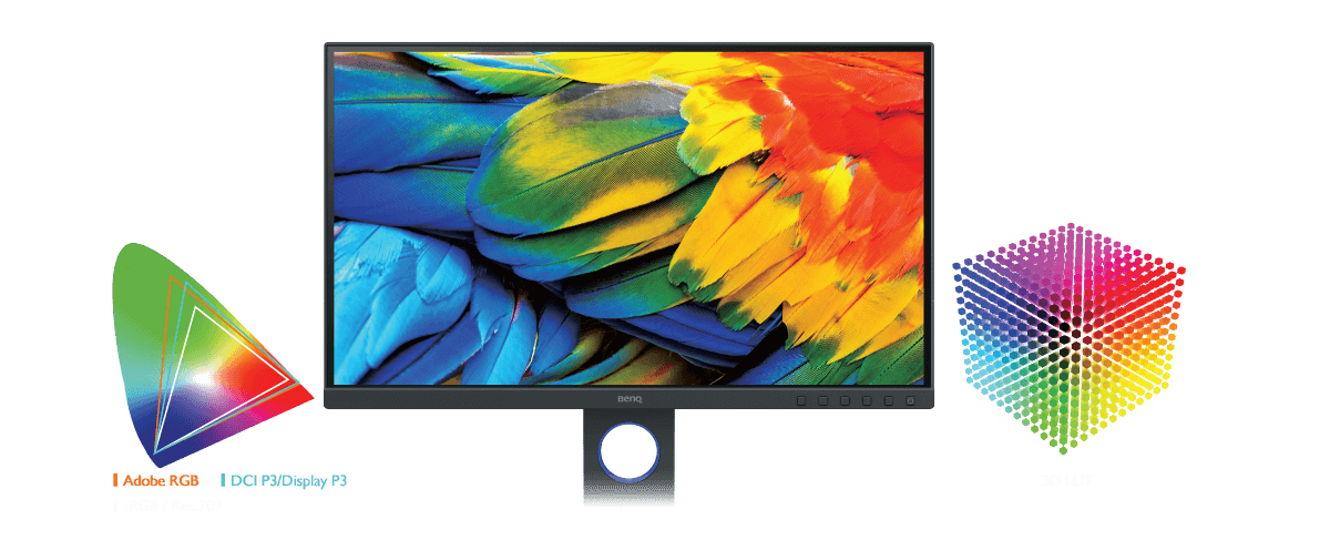 Realistische Farbwiedergabe für Outdoor- und Naturfotografie dank des 99% Adobe RGB-Farbraum. Optimiert wird dies durch das 16 Bit 3D-Look-Up-Table (LUT) und konstante Farbabstände im Bereich von Delta E≤2.