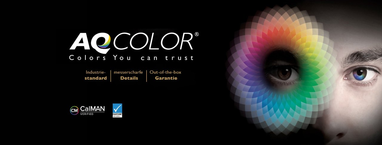 Die AQColor-Technologie sorgt dafür, dass Sie der Farbleistung Ihres Monitors ohne Bedenken vertrauen können und sich voll und ganz auf Ihre Werke konzentrieren können.