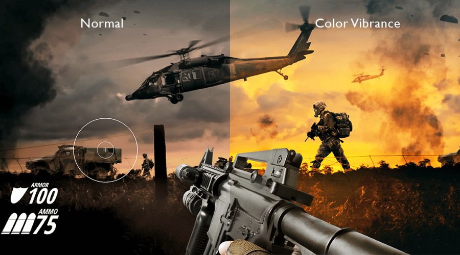 BenQ Color Vibrance improves enemy target visibility.