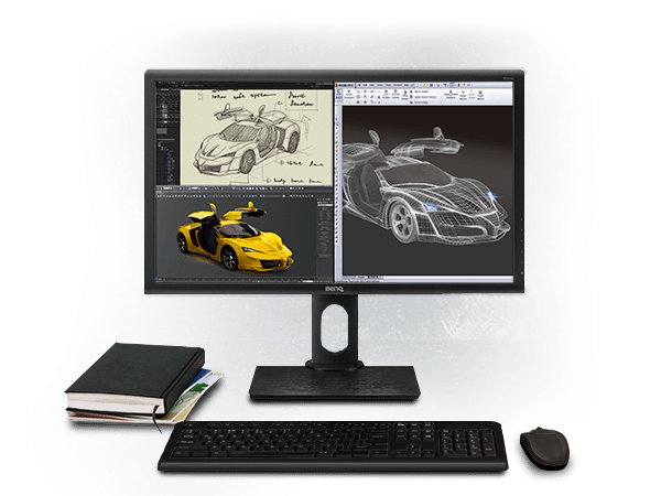 Die Display Pilot-Software ermöglicht die Einteilung der verfügbaren Bildschirmfläche in mehrere Arbeitsbereiche.