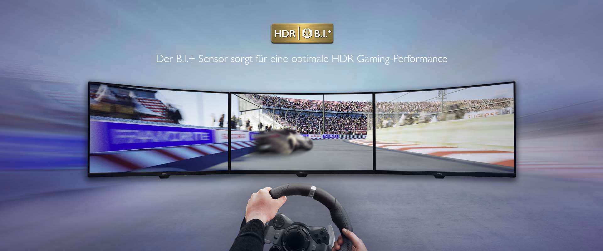 Der B.I.+ Sensor sorgt für eine optimale HDR Gaming-Performance