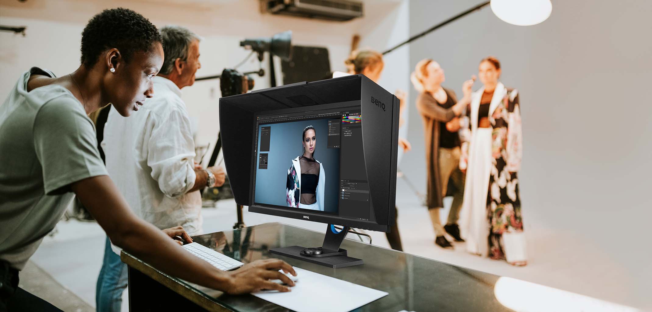 De PhotoVue SW serie van BenQ Studio monitoren voor fotografen die een hoge kleurnauwkeurigheid nodig hebben.