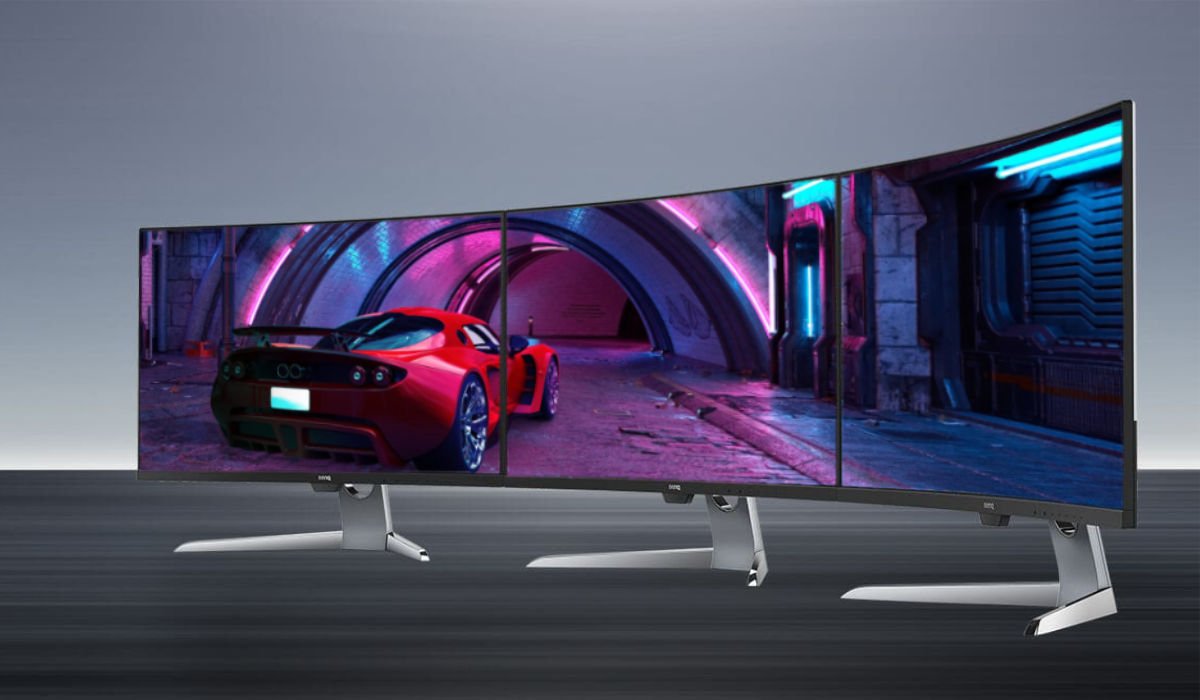 For sim racing on PC, a curved ultrawide 21:9 3440 x 1440 gaming monitor is the best option