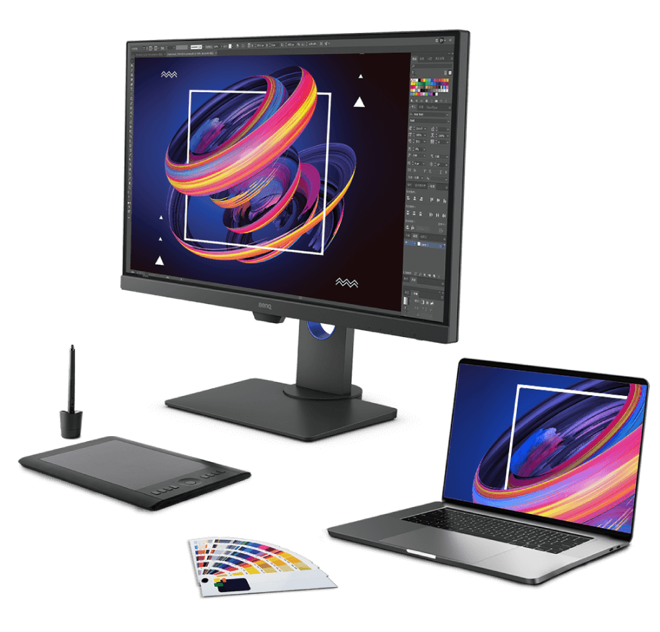 the BenQ PD2705Q designer monitor meets industry color standards to deliver truer and more accurate colors for designers to re-create any scene with excellent accuracy. 
