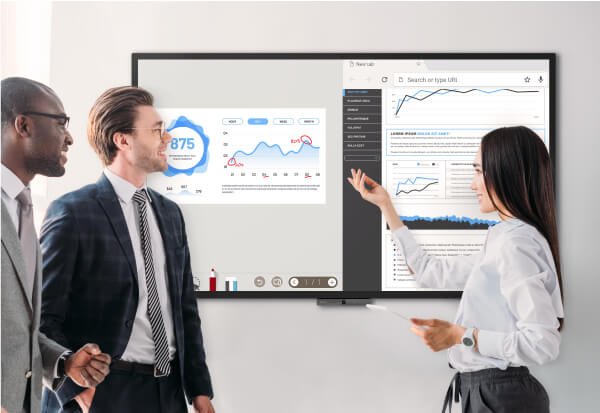 BenQ Duoboard CP8601K interactive display for duo windows in your meeting room 