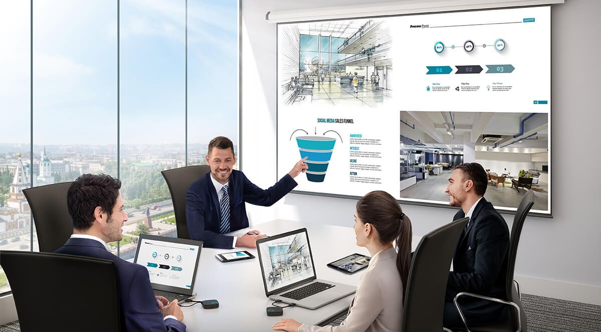 InstaShow™ is a hardware solution to improve any meeting room with no compatibility problems. 