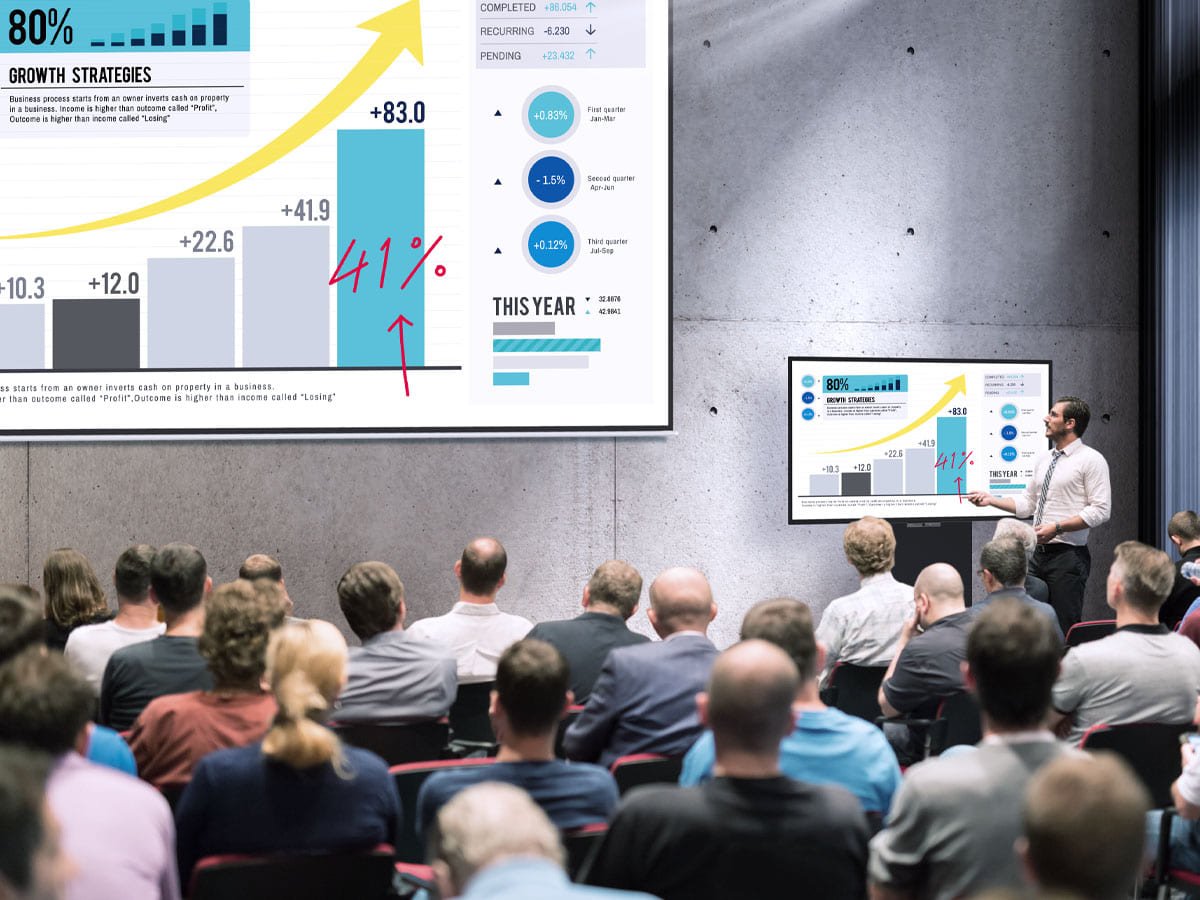 BenQ corporate display solutions enable interactive trainings for large-sized training rooms.