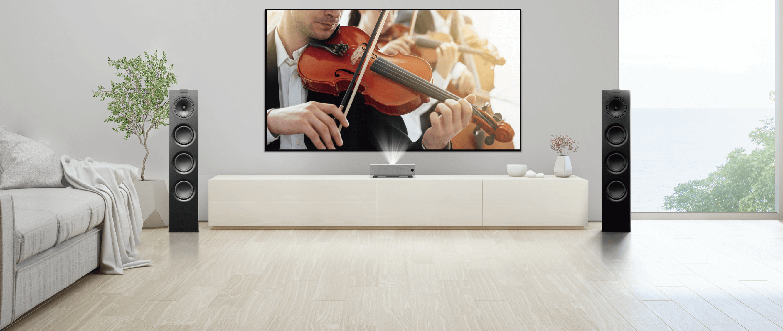 Sunet Surround Home Cinema Pentru o atmosferă cinematografică deosebită, V7000i poate fi conectat la un sistem de sunet extern prin porturi duale HDMI 2.0b şi SPDIF. Indiferent dacă vizionaţi filme, ascultaţi muzică sau că jucaţi, vă puteţi bucura întotdeauna de un sunet deosebit.