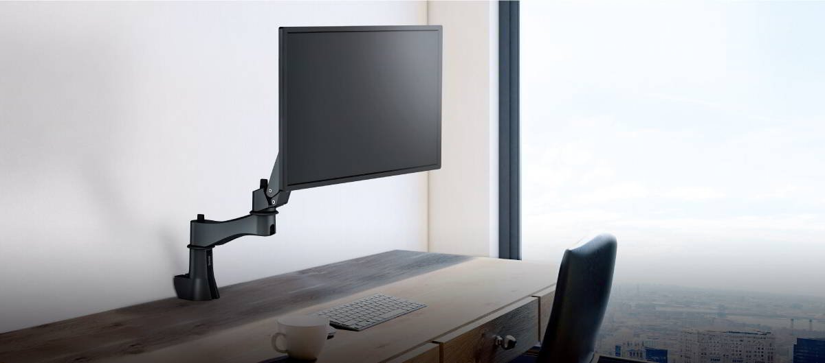A VESA monitor arm can improve the ergonomics of a gaming monitor.