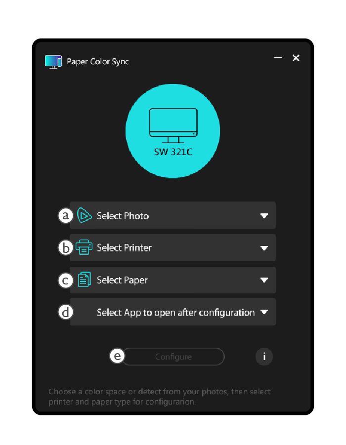 Chỉ vài bước đơn giản với phần mềm độc quyền Paper Color Sync của BenQ dành cho màn hình xử lý hình ảnh PhotoVue SW Series để có bản in với màu sắc y hệt trên màn hình.