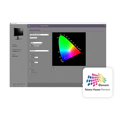 Phần mềm độc quyền Palette Master Element của BenQ dành cho màn hình xử lý hình ảnh PhotoVue SW Series