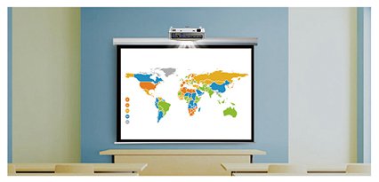 BenQ LX810STD XGA Bluecore Laser DLP Interactive Short-throw education Projector with 3000lm increases readability for expanded content.