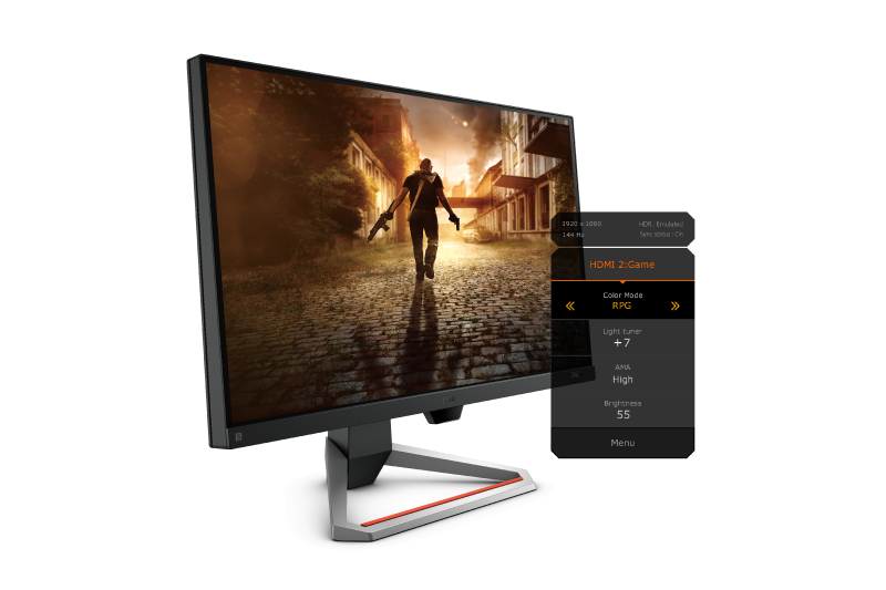 Der 165Hz Full HD Gaming-Monitor bietet immer optimale Bild- und Tonanpassungen für jedes Spiel.