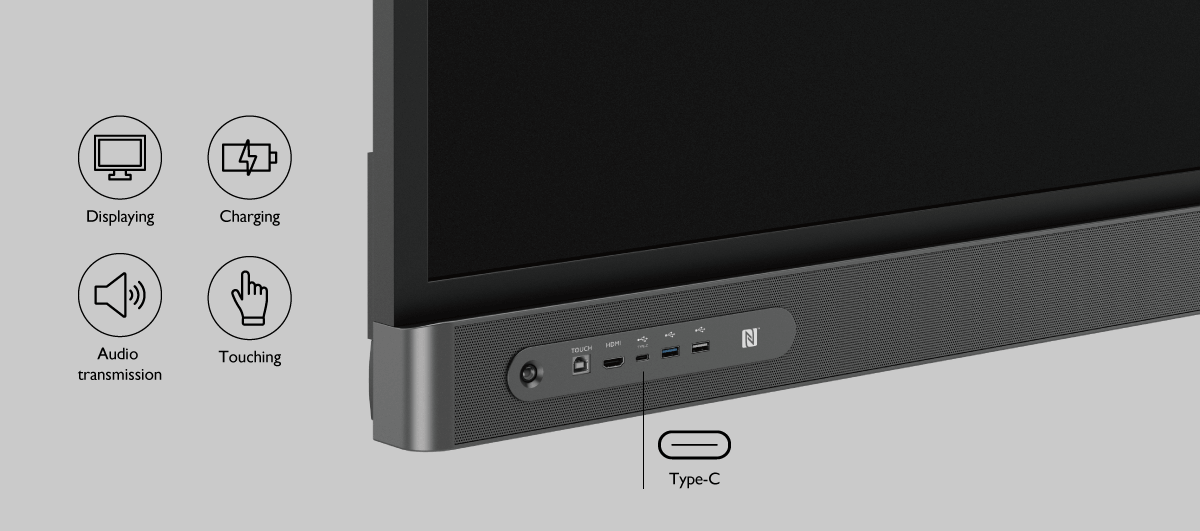 BenQ RP6502 smart education interactive boards are built-in Type-C, USB and HDMI ports