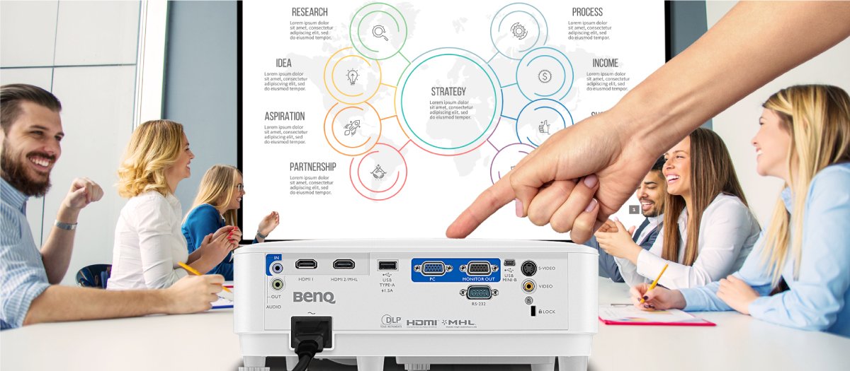 BenQ MW612 WXGA DLP Business Projector enables you to start meeting in a blink.