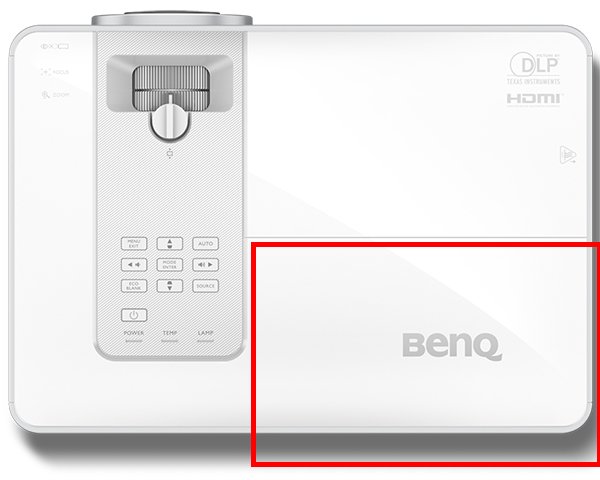 BenQ SX765 XGA DLP conference room projector has a upper lamp door, which enables simplified lamp maintenance. 