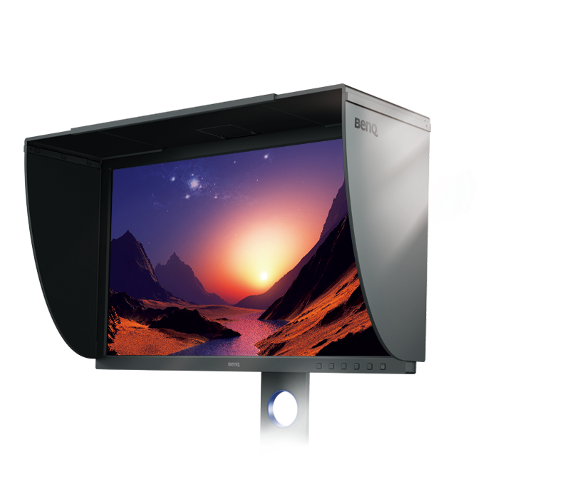 O sw271c está equipado com uma capa de sombreamento destacável para reduzir eficazmente o brilho do ecrã provocado pela luz ambiente