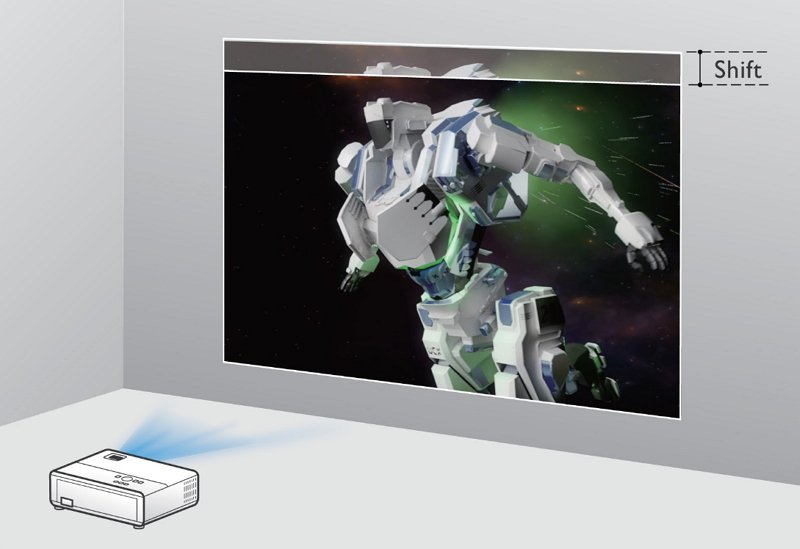 BenQ Digital Lens Shift has height  adjustability for great projection in any room