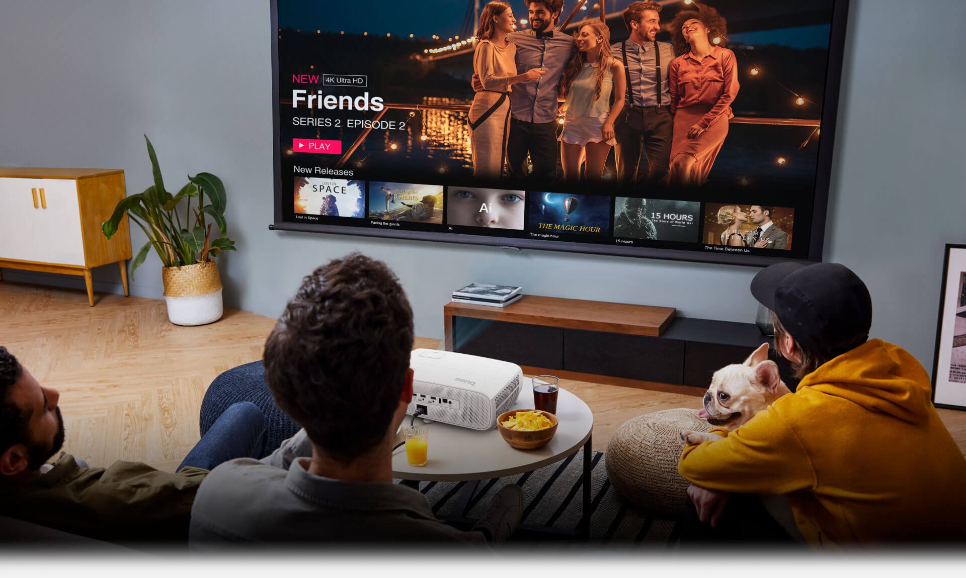Kino-Events in den eigenen vier Wänden. Laden Sie Ihre Freunde ein, um Filme und Serien in 4k HDR zu genießen. 