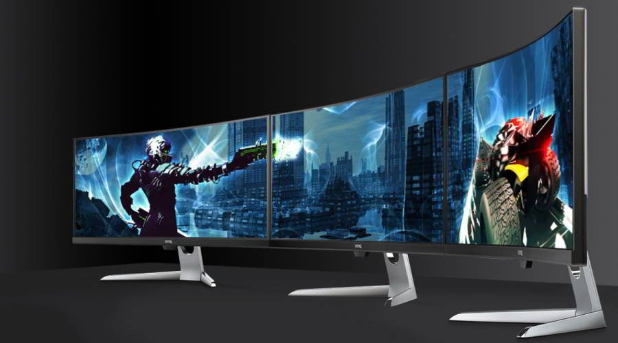 Ultrawide gaming monitor for extra screen space.