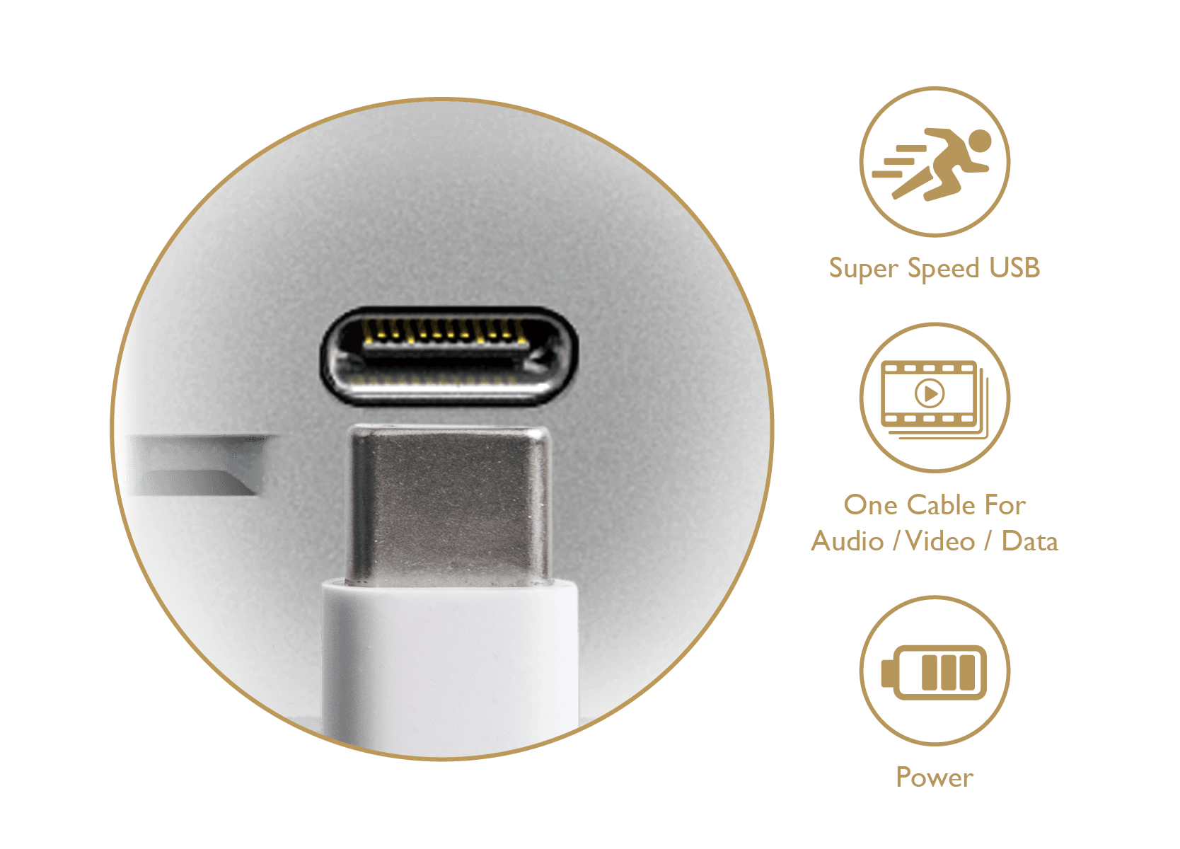 O sw271c da BenQ fornece transmissão de áudio e vídeo de alta velocidade e energia de 60w com um único cabo através da porta usb-c