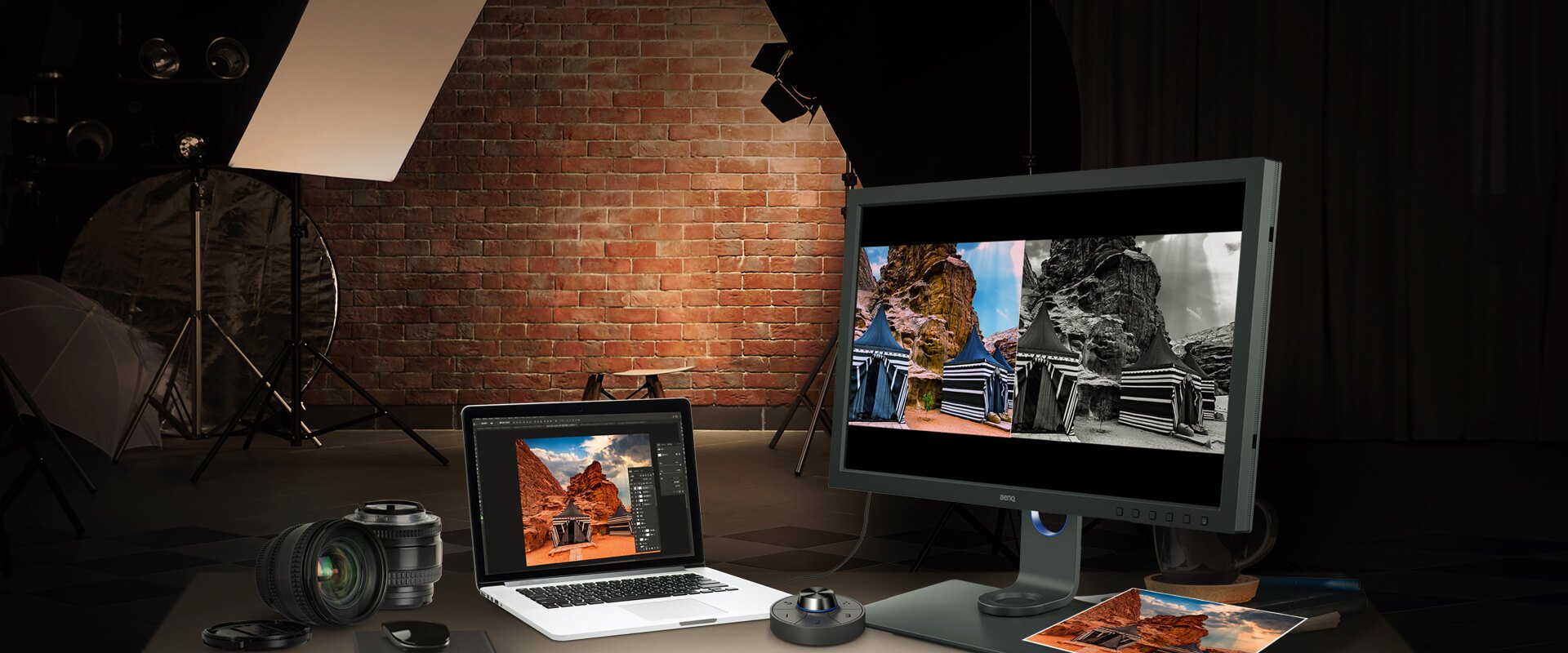 Os aumentos de produtividade e eficiência profissionais da BenQ simplificam o retoque de fotos e edição de vídeo